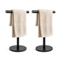 Bathroom Hand Towel Holder Stand，T-Shape Hand Towel Holder Stand SUS304 Stainless Steel Matte Black for Bathroom，Kitchen or Vanity Countertop(2 Pack) - color: Matte Black-2pack