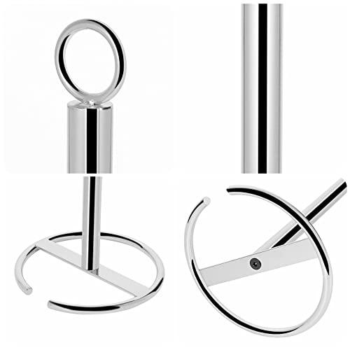 NearMoon Bath Toilet Paper Holder Stand, Freestanding Tissue Paper Storage with Reserve, Space Toilet 4 Rolls Holder for Bathroom/Kitchen Countertop-All Metal (1 Pack, Chrome Finish) - color: Chrome Finish