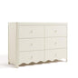 Storkcraft Casablanca 6 Drawer Dresser, Frosted Oat | GREENGUARD Gold Certified, White Dresser for Bedroom, Kids & Nursery Storage Chest, Safety Interlocking Drawers, Kids Bedroom - color: Frosted Oat, style: 6 Drawer Dresser