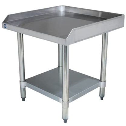 Stainless Steel Equipment Grill Stand with Adjustable Undershelf | Heavy Duty 18-Gauge Top | NSF Certified for Commercial Kitchen & Utility Use (24"x24") - size: 24"x24"