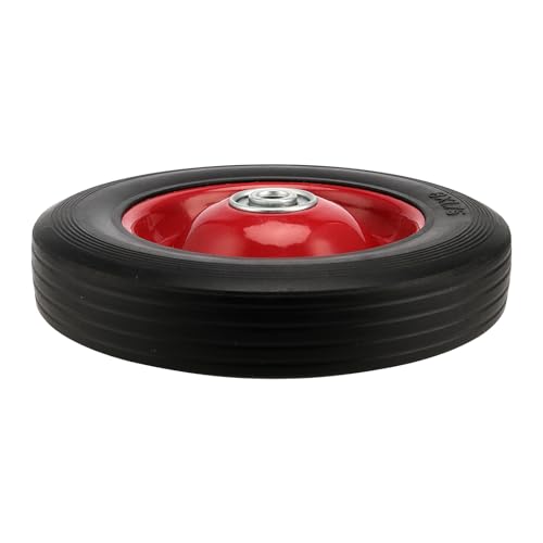 4 PCS 8 x 1.75 Inch Solid Rubber Tire, Black Red Solid Rubber Wheels with 1/2 Inch Axle, Hand Truck Replacement Wheels for Garden Carts, Wheelbarrows - size: Red 4Pcs
