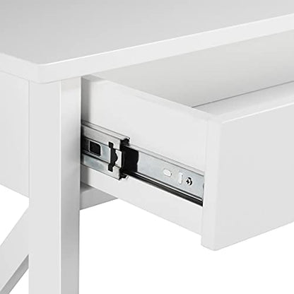 Yaheetech TV Stand, Entertainment Center with Drawer, 39.5" Media Console Table for TV with 2 Open Shelves for Bedroom, Living Room, Entryway, White - color: White