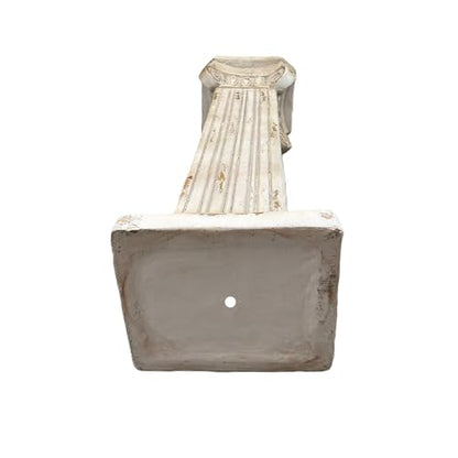 38.18" Tall Roman Column Pedestal Plant Stand with Base, Greek Style Pillar Sculpture Display Stand, Magnesium Oxide Large Decorative Pedestal for Indoor Outdoor Garden Patio Wedding Party Decor