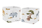 Sweet Jojo Designs Jungle Animals Foldable Fabric Storage Cube Bins Boxes Organizer Toys Kids Baby Set of 2 Dark Hunter Green Yellow Grey Black White Wildlife Safari Elephant Giraffe Monkey Leopard - color: Jungle Animals