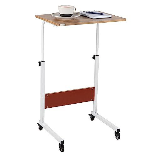 Mind Reader Standing Desk, Adjustable Height, Laptop Workstation, Home Office Computer Table, MDF, Brown