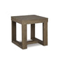 Signature Design by Ashley Cariton Contemporary Oversized Square End Table, Grayish Brown - color: Gray Brown