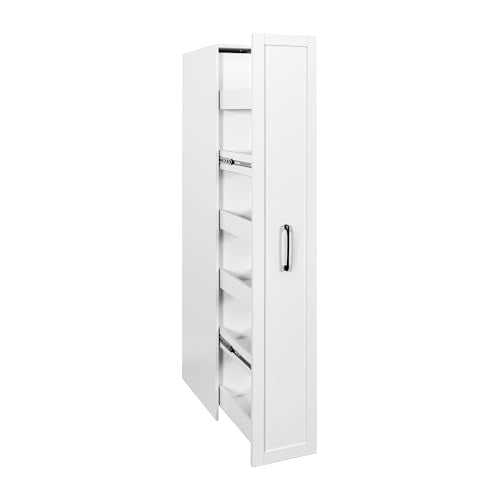 Slim Storage Cart,Rolling Spice Rack Next to Fridge,Narrow Storage Cabinet with Open Self, Wood Unit Storage Rack with Handle Wheels for Narrow Spaces,7 Tier - size: 4