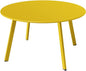 Grand Patio Round Steel Patio Coffee Table, Weather Resistant Outdoor Large Side Table, Yellow… - color: Yellow, style: 1 PC