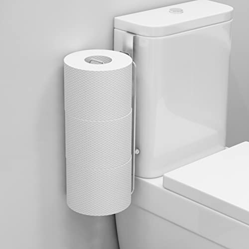 Conworld Toilet Paper Holder Brushed Nickel for 3 Roll Tissue, 1 Pack Bathroom Toilet Paper Storage Over The Tank, Stainless Steel Rustproof Bathroom Toilet Paper Roll Holder Wall Mount, Silver - color: Silver,hold 3 Rolls-1 Pcs