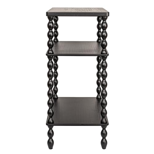 Creative Co-Op Bobbin Leg Rectangle Wood Accent Table, Black - color: Black, size: 20.5"L x 13.5"W x 29.5"H