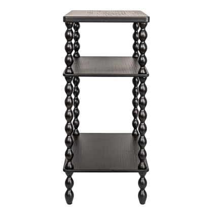 Creative Co-Op Bobbin Leg Rectangle Wood Accent Table, Black - color: Black, size: 20.5"L x 13.5"W x 29.5"H