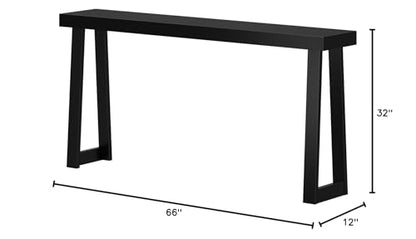 Plank+Beam Classic Console Table, 66 Inch, Black | Non-Toxic Finishes, Versatile Design, Elegant Details, Easy Assembly, Quick Setup, Solid Wood - color: Black, size: 66" Console Table