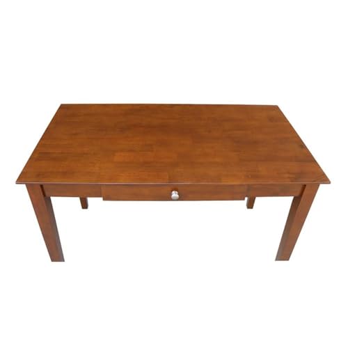 IC International Concepts, Writing Desk With Drawer, Solid Wood, Real Parawood, 48" W x 26" D x 30" H, Easy Assembly, Espresso - color: Espresso