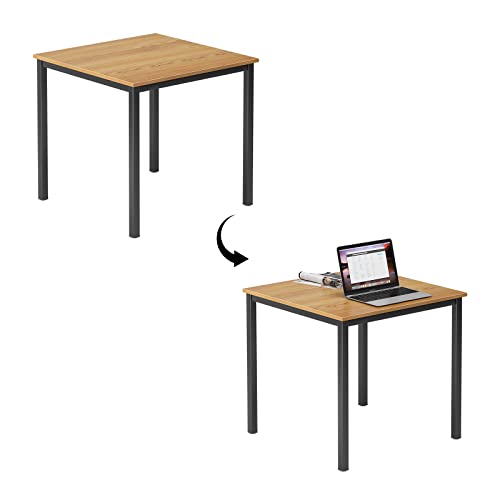 DlandHome Small Computer Desk for Home Office Table Writing Table for Small Spaces Study Table Laptop Desk 31.5x31.5 Inch