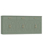 HOSTACK 71"W Farmhouse Kitchen Sideboard Buffet Cabinet with Storage, Green | Large Coffee Bar Cabinet with 3 Wide Drawers, Long Buffet Table with Shelves, Kitchen Storage Cabinet for Dining Room - color: Green