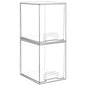 Vtopmart 7.6" H Clear Stackable Storage Drawers, 2 Pack Plastic Organizers Bins for Skincare, Cosmetics,Beauty Supplies,Ideal for Vanity, Bathroom,Kitchen Countertop,Cabinet Organization - style: 2pack High