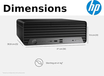 HP ProDesk 400 G9 SFF Business Desktop Computer, Intel CPU, 16GB RAM, 512GB PCle SSD, Dual 4K Display Support, USB-C, HDMl, RJ-45, Wi-Fi, Wired Keyboard & Mouse, Windows 11 Pro