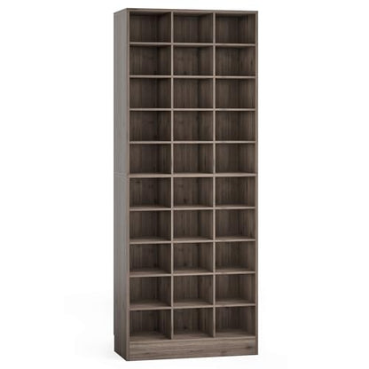 LITTLE TREE 70.9" Tall Shoe Rack, 10-Tier Freestanding Shelf, Max. Store 30 Pairs, Shoe Cabinet Organizer for Living Room, Entryway, Cloakroom, Grey - color: Grey