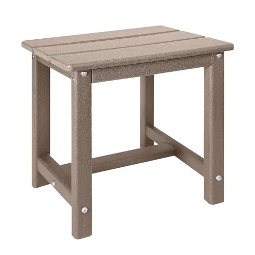 GARDENSTAR Adirondack Square Side Table,one-Tier Outdoor end Table, Patio Side Table for Pool,Porch,Backyard,Relaxing Companion (Teak) - color: Teak, size: c:Square T 1-Tier