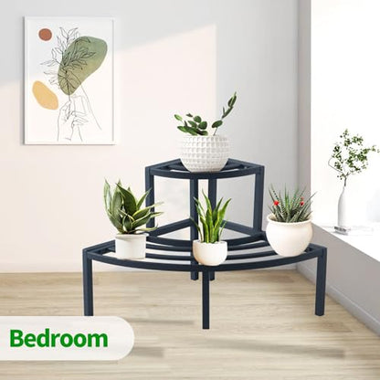 Outdoor Plant Stand Aluminum Lightweight Flower Rack Rustproof | Rustproof WaterProof and Rust-Free Corner Shelf Ladder Rack Perfect for Indoor and Outdoor Greenery Display