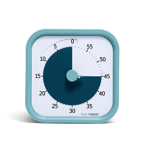 Time Timer MOD 60-Minute Visual Timer, Home Edition, Silent Operation, Study Tool for Homeschool and Office Use (Lake Day Blue) - color: Lake Day Blue, size: 3.47 Inch, style: Timer