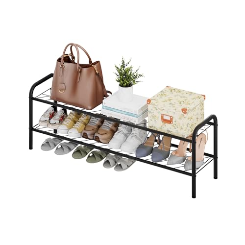 viewcare 2-Tier Shoe Rack for Closet, Extra Long Shoe Rack for Entryway & Garage, Sturdy Metal Construction, Shoe Organizer Holds 9-13 Pairs - size: 2-Tier(Extra Long)