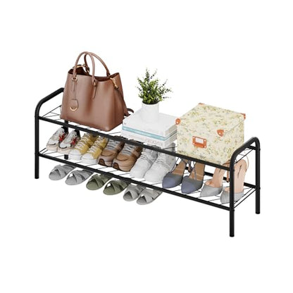 viewcare 2-Tier Shoe Rack for Closet, Extra Long Shoe Rack for Entryway & Garage, Sturdy Metal Construction, Shoe Organizer Holds 9-13 Pairs - size: 2-Tier(Extra Long)