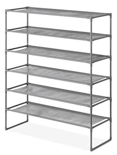 Whitmor Spacemaker 6-Tier Shelves, Gunmetal - color: 6-tier,gunmetal Gray