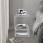 Acrylic End Table, 21.6" H C-Shaped End Table, Side Table for Living Room, Bedside Table for Bedroom, Acrylic Clear C Side Table (Clear) - color: Clear