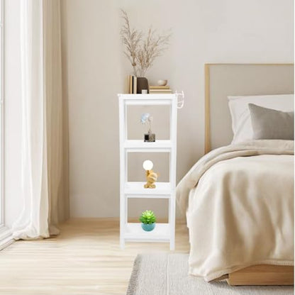 Tissting Bathroom Storage Rack 4-Tier, Plastic Freestanding Shelf | Multifunctional Organizer | Living Room & Bedroom & Kitchen | Space Saver(4 layers) - color: 4 Layers