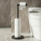 Cesun Extra Weighted Base Toilet Paper Holder Stand - SUS304 Rust Proof Free Standing Tissue Roll Holder for 4 Rolls, No Tipping, No Slipping, Matte Black - color: Black