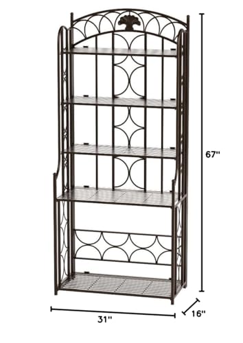 5-Tier Iron Indoor/Outdoor Bakers Rack
