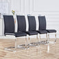 Baysitone Modern Dining Chairs Set of 4, Side & Kitchen Chairs with Faux Leather Padded Seat, High Back, for Dining, Kitchen, Living Room - Black - color: Black, size: Set of 4