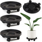 Rolling Plant Stand with Wheels 3 Pack 10 Inch Plant Caddy with Wheels Heavy Duty Plant Dolly Roller Base with Wheels Round Flower Pot Rack Holder Planter Trolley Tray, Black - color: Black, size: 10 inch