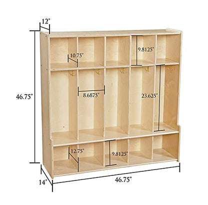 Contender C51000F 5 Section Seat Locker 46.75" W Assembled - style: Fully Assembled