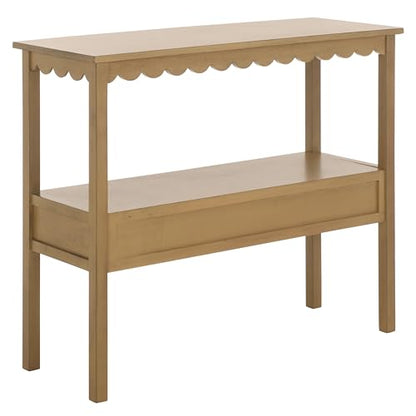 SAFAVIEH Home Collection Haven Desert Brown 2 Lower Drawer Console Table for Entryway, Living Room, Foyer - color: Desert Brown