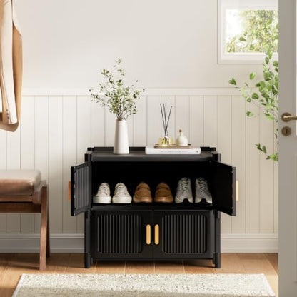 3-Tier Shoe Cabinet, 12-Pair Storage for Entryway | Adjustable Shelves, Waterproof PP, Easy To Clean - size: 3-Tier