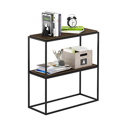 Furinno Moretti Modern Wide Stackable Metal Shelf, Columbia Walnut - color: Columbia Walnut, size: Stackable Metal Frame
