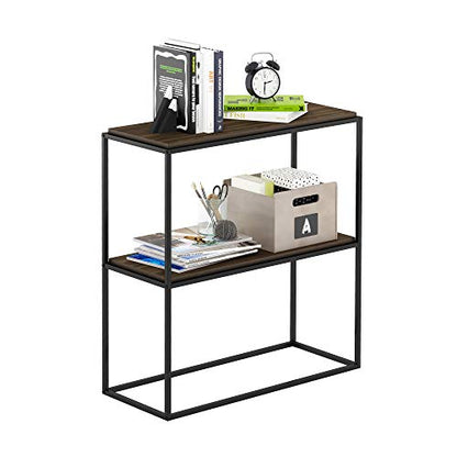 Furinno Moretti Modern Wide Stackable Metal Shelf, Columbia Walnut - color: Columbia Walnut, size: Stackable Metal Frame