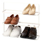 YAMAZAKI Home Tower Compact Modern Metal Shoe Rack - Short, 18" - Steel - Holds 6 To 9 Shoes - color: White, size: Wide, style: Modern