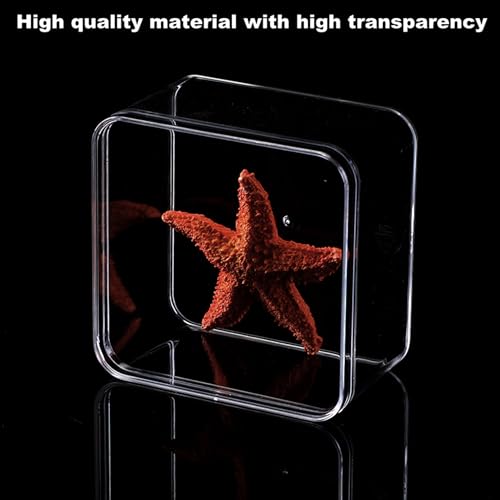 KissYou Acrylic Box Clear Display Box with Lid Jewelry Storage Container Party Decoration - size: 3.94 x 3.94 x 2.36 Inch