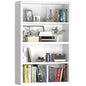 furtble 4 Tier Bookshelf with Open Storage Shelf, 48" Tall Wooden Bookcase, Sturdy Modern Display Storage Shelf for Living Room, Home Office, Study, White - size: 4-Tier-30.7W