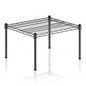 Black Epoxy Wire Storage Shelf, Dunnage Rack, Commercial 1 Tier Small Shelf, 21" x 24" x 14", Heavy-Duty Metal, 600 lbs Capacity - color: Black, size: 21"D x 24"W x 14"H