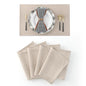 Set of 4,Soft Caddice Faux Linen 2 Side Place Mats Heat Resistant Dining Table Place Mats Kitchen Table Mats 12 x 18 Natural Linen - color: Natural Linen, size: Rectangular Placemats 12" x 18"
