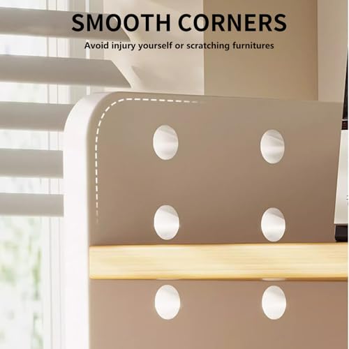 Wood Desk Shelf Organizer, 2 Tier Desktop Bookshelf for Home and Office Supply, Wooden Desktop Organizer with Pegboard Design, Adjustable Display Shelf for Computer Desk