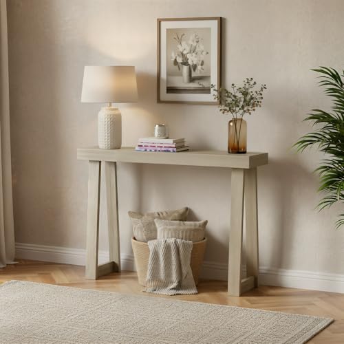 Plank+Beam Classic Console Table, 36 Inch, Seashell | Non-Toxic Finishes, Versatile Design, Elegant Details, Easy Assembly, Quick Setup, Solid Wood - color: Seashell, size: 36" Console Table