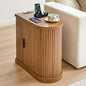 Turtle&Myrtle Nightstands with Charging Station, Narrow Side Table with Storage Doors and Shelves, Mid-Century Modern Bedside Table for Small Spaces Bedrooms, Walnut - style: Mid-Century Modern