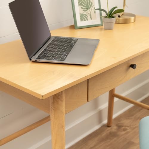 Linon Melissa Natural Wooden One Drawer Writing Desk - color: Natural