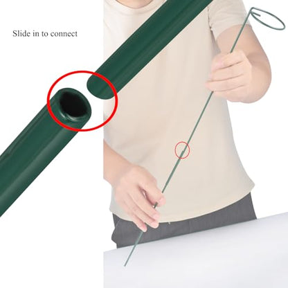 Plant Stake Support - 6 Pack Adjustable Height 16" or 30", Garden Support Stake Plant Cage Support Rings, Single Stem Plant Support Stakes, for Flowers Amaryllis Tomatoes Peony Lily Rose (30inch) - size: 30inch