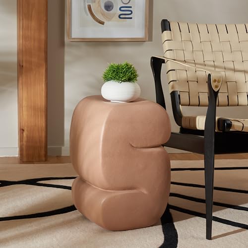 SAFAVIEH Home Collection Marnie Modern Contemporary Terracotta Accent Table (Fully Assembled) - color: Terracotta